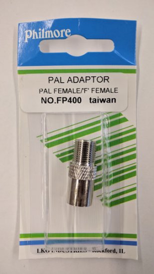 PAL Jack to F Jack Adapter (European TV)