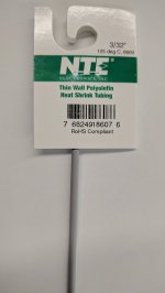 3/32" Grey 48" Thin Wall 2:1 Polyolefin Heat Shrink Tubing