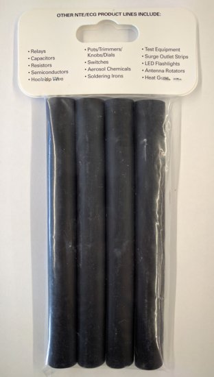 1/2" Black Heat Shrink Tubing 3:1 Ratio