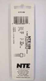 NTE189 T-PNP, Si, High Volatage Amp/Driver (Compl to NTE188)