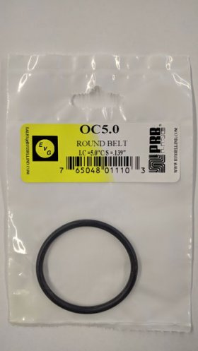 OC5.0 Round Rubber Belt 5.0" IC, .139" Cross Section
