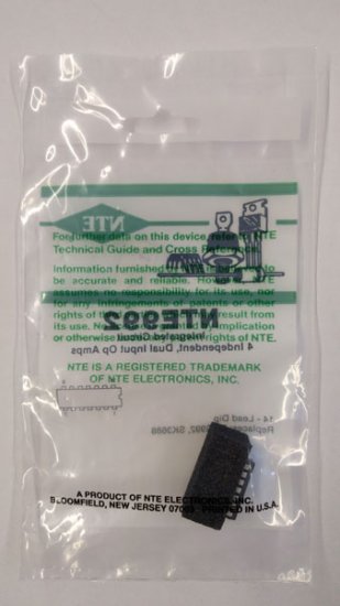NTE992 IC, Quad, Single Supply Operational Amplifier 14-Lead DIP
