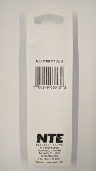 100uf 10V Axial Lead Electrolytic Capacitor