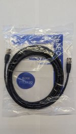 12Ft RG-58A/U Double Shield Cable, BNC Plug/Plug