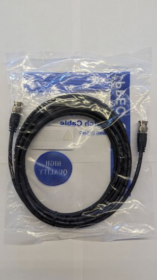 12Ft RG-58A/U Double Shield Cable, BNC Plug/Plug