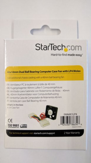 40x10mm Replacement Dual Ball Bearing Computer Case Fan w/ LP4