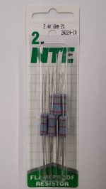 2.4K Ohm 2 Watt Metal Oxide Film Resistor (10Pk) 2% Tolerance