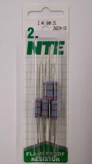 2.4K Ohm 2 Watt Metal Oxide Film Resistor (10Pk) 2% Tolerance