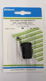 Mini Snap/Roller Lever SPDT 15A-125/250VAC