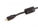 6Ft Black USB 2.0 A Male to Micro-B 5pin Male Cable w/ Ferrite