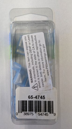 Flag Quick Connect Female Fully-Insulated 16-14Awg 0.250" (6Pk)