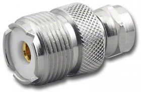 UHF Jack (SO-239) to F Plug Adapter