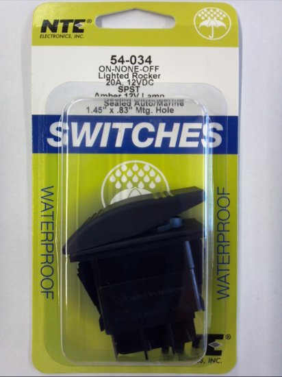 Amber 12V Inc Lighted SPST On-None-Off 12V 20A