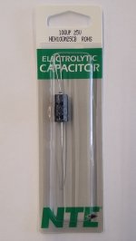 100uf 25V Axial Lead Electrolytic Capacitor