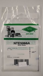 NTE5066A Zener Diode 3.3V 1W, DO-41/DO-15 (2Pk)