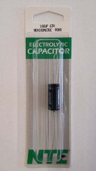 100uf 63V Axial Lead Electrolytic Capacitor
