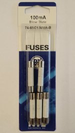 0.1 Amp (100mA) MDA Ceramic Fuse (5Pk) Slow Blow 6x30mm