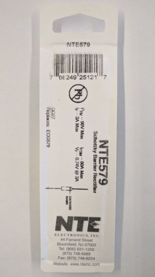 NTE579 Si Rectifier, Schottky Barrier, 90V, 3A
