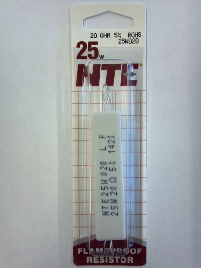 20 Ohm 25W Cermet Power Wirewound Resistor 5% Tolerance