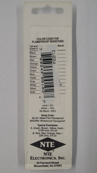 24 Ohm, 1/8W, 2% Metal Film Flameproof Resistor (6Pk)