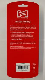 Speaker Adaptor Hosa 1/4in TS to Neutrik speakON 12Awg