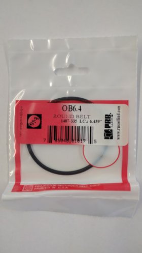 OB6.4 Round Rubber Belt 6.4" IC, .103" Cross Section