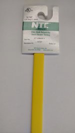 5/16" Yellow 48" Thin Wall 2:1 Polyolefin Heat Shrink Tubing