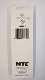 2.2K Ohm 1 Watt Metal Oxide Film Resistor (10Pk) 2% Tolerance