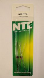 NTE177-5 Diode Si, 200V 0.25A Gen Purp Rect Fast Switching (5Pk)