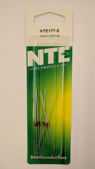 NTE177-5 Diode Si, 200V 0.25A Gen Purp Rect Fast Switching (5Pk)