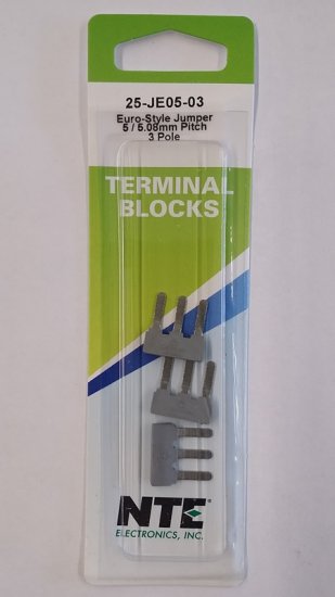 Euro Style Jumper 3 Pole 5/5.08mm Pitch (3Pk)