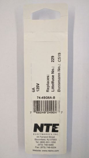 6 Amp (2AG) 4.5x15mm Fuse (5Pk) Slow Blow