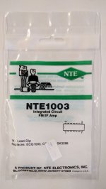 NTE1003 IC, FM/AM IF Amplifier, 14-Lead DIP