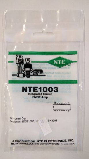 NTE1003 IC, FM/AM IF Amplifier, 14-Lead DIP