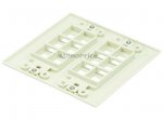 2-Gang Wall Plate for Keystone, 12 Hole - Ivory