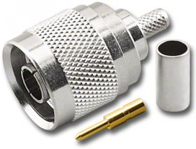N Plug 3-Piece Crimp-On RG58A/U