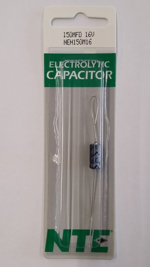 150uf 16V Axial Lead Electrolytic Capacitor