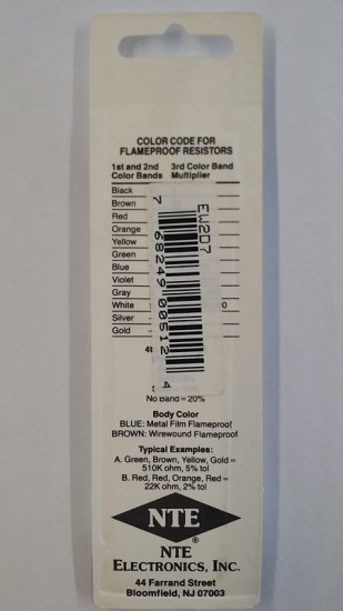 2.7 Ohm, 1/8W, 2% Metal Film Flameproof Resistor (6Pk)