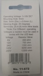 5mm Red Blinking LED (2Pk) Red Diffused Lens