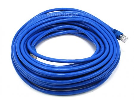 50Ft Cat6A 500MHz 24Awg Shielded Ethernet Network Cable (Blue)