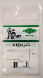 NTE5142A Zener Diode 33.0V 5W Axial Leaded