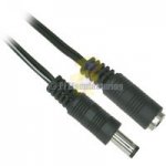 Size M 5.5/2.1mm Coaxial DC Power Cable 6" Male to Female 24Awg
