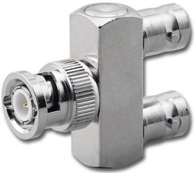 BNC "Y" Adapter Jack-Plug-Jack 180°