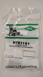 NTE1191 IC, Chroma Processor and Demodulator, 28-Lead DIP