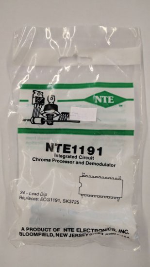 NTE1191 IC, Chroma Processor and Demodulator, 28-Lead DIP
