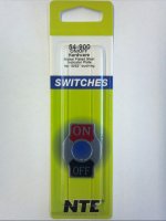 Indicator Plate On/Off Nickel Plated Steel Fits 15/32"