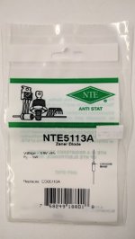 NTE5113A Zener Diode 3.9V 5W Axial Leaded