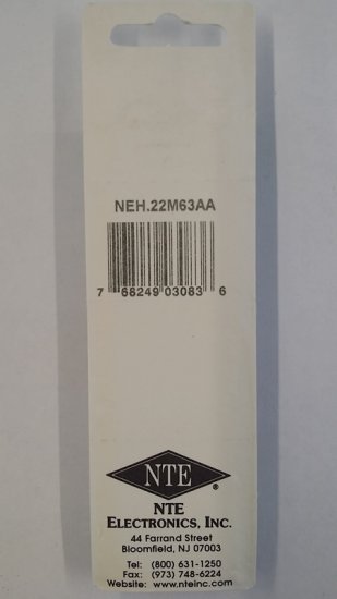0.22uf 63V Axial Lead Electrolytic Capacitor