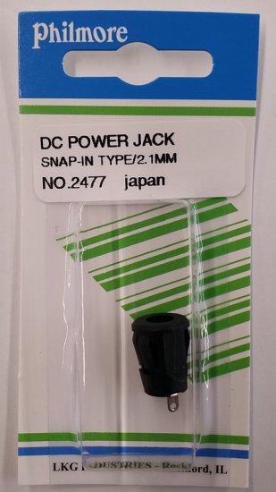 Size M 5.5/2.1mm Coaxial DC Power Jack Chassis Mount Snap-In