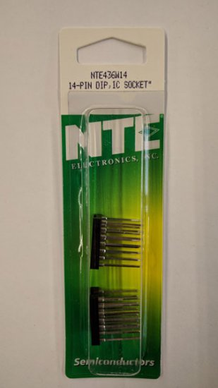 NTE436W14 Socket for 14-Pin DIP Package, Wire Wrap Leads (2Pk)